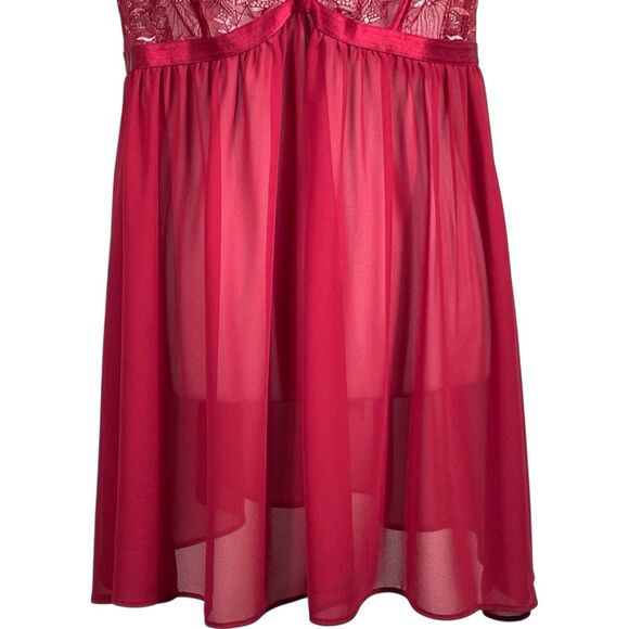 NWT Torrid Lace High Neck Babydoll Size 2 Red Sleeveless Adjustable Straps - Picture 7 of 15